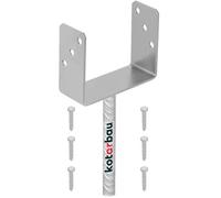Support de Poteau U KOTARBAU® 151 mm - 161 mm Acier Ondulé Galvanisé à Chaud