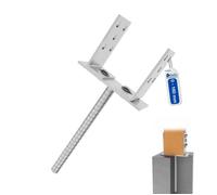 Support de Poteau U Réglable GeZu Impex 200 mm | 0-160 mm Zinc Électroplaqué Pied De Poteau En U à Sceller