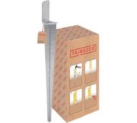 Support de poteau universel à enfoncer L (50 x 600) - Galvanisé à chaud - Douille à enfoncer pour poteau de clôture - En acier argenté