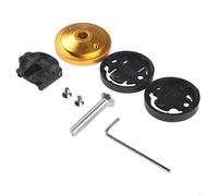 Support de potence de vélo en aluminium pour Garmin, pour Cateye compatible avec Edge 20/25/500/510/520/800/810/820/1000 et Rider Series (doré)