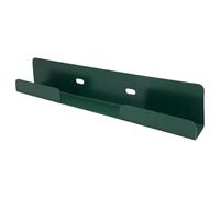 Support de poubelle à roulettes en acier robuste - Support mural en métal pour jardin, clôture, solution de rangement stable pour poubelles