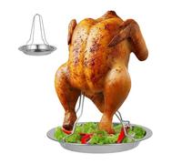 Support de poulet pour gril | Support de volaille en acier inoxydable antiadhésif | Grand support à rôtir de poulet pliable | Pour cuisine, pique-nique, barbecue, four à charbon