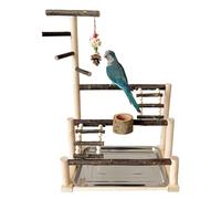 Support de pour oiseaux en bois - Perchoir interactif pour perroquet | aire de jeux naturelle avec , grand perchoir d'entraînement pour calopsittes | Centre d'activités aviaires pour