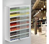 Support de présentation automatique en alliage d'aluminium avec verrou pour un rangement sécurisé et une distribution organisée