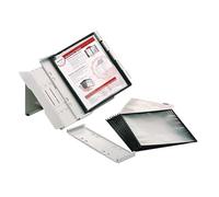 Support de présentation documents pour bureau - Support de référence durable et peu encombrant, avec 10 pochettes de présentation, format lettre, présentoir catalogues.