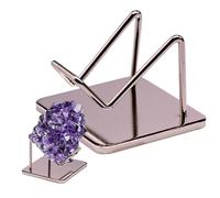 Support de présentation en métal - Support de présentation en cristal - Support de base fixe - Élégant support de pierre pour agate, cristaux, coquillages, pierres précieuses, minéraux, objets de