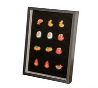 Support de présentation pour certificats A4 avec cadre creux de 3 cm pour présenter simultanément des badges et des photos pertinentes dans un seul cadre (noir)
