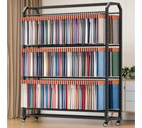 Support de présentation réglable en tissu avec tige de suspension, parfait pour le rangement de rouleaux de vinyle et de papier peint, solution d'organisation commerciale pour un accès et une