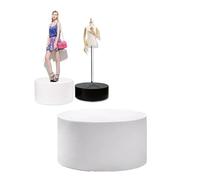 Support de présentation rond sur socle, présentoir de décoration d'événement, support de base de plate-forme de boutique de mariage for magasin de vêtements à domicile(Milk,40x80cm)