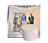 Support de présentation rond sur socle, présentoir de décoration d'événement, support de base de plate-forme de boutique de mariage for magasin de vêtements à domicile(Amber,80x10cm)