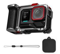 Support de prise de vue pour appareil photo Insta360 Ace Pro 1/2, support ergonomique en alliage d'aluminium avec support de griffe et trou de vis de 6,35 mm, capuchon d'objectif, dragonne