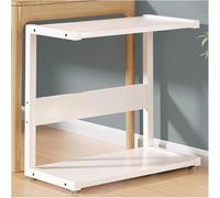 Support De Processeur à 2 Niveaux, Support De Tour D’Ordinateur sous Le Bureau, Support De Sol Boîtier Pc avec étagères Ouvertes, étagère D’imprimante De Support Pc, White, 44 * 24 * 64cm