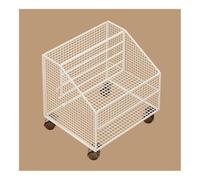 Support de processeur mobile avec roues verrouillables - Tour de rangement en métal durable pour la maison, le bureau, sous le bureau, s'adapte à la plupart des tours PC (blanc)