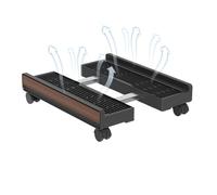Support de processeur - Support portable réglable pour tour d'ordinateur avec roues de frein sous le bureau, support PC | Chariot de processeur | pour le stockage de flux d'air sur le lieu de travail