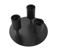 Support de projecteur de plafond, projecteur de plafond rond, support de lampe sur rail à 3 lumières, base de lampe rotative à 3 têtes, support de lampe spot de plafond, support de lampe de plafond ro