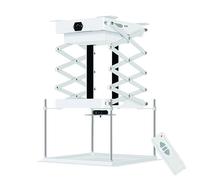 Support de projecteur motorisé avec télécommande - Design pliable silencieux pour une installation au plafond caché dans les petits espaces