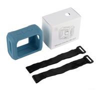 Support de protection de haut-parleur en silicone pour JBL For GO3 pour une durabilité fiable et un maintien sûr pendant les aventures actives en plein air (rose bleu)