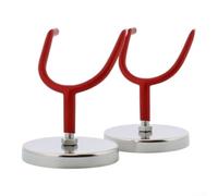 Support de pulvérisation magnétique pour alimentation par gravité | Lot de 2 supports stables pour murs de cabine de peinture et surfaces métalliques - Rouge argenté
