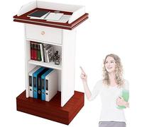 Support de pupitre en bois - Bureau de discours moderne pour salles de classe, banquets et hôtels - Bureau de bienvenue et de réception simple pour des présentations efficaces