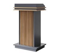 Support de pupitre en Bois, Support de Podium en Bois avec Doubles étagères de Rangement, Bureau de Podium pour Enseignant sur Pied pour Salle de lise, réunion, Discours, Mariage