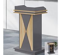 Support de pupitre en bois - Support parlant portable sur pied pour églises, auditoriums, salles de classe et bureaux de réception - Station d'accueil idéale pour les événements