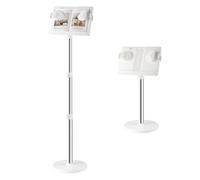 Support de pupitre réglable de 63 à 130 cm, table de bureau portable stable pour enseignant, conférence, salle de classe, support de livre d'ordinateur portable pour église, mariage