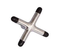 Support de queue croix chromée avec crampons Chrome