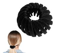 Support de queue de cheval en nid d'oiseau - Pince à cheveux magique en velours pour queue de cheval - Pinces à cheveux en forme de nid d'oiseau en velours - Artefact de tête sphérique - Outils de