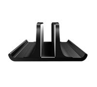 Support de Radiateur Noir , pour Ordinateur Portable Alliage D'aluminium | Socle Vertical de Bureau, Dissipation Thermique et Maintien Ferme, Retrait Facile, pour Laptop