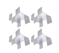 Support de rail de clôture - Fixation de charge lourde en métal sans perçage - 4 pièces - Convient pour l'extérieur, jardin, cour, terrasse, pergola, pavillon, terrasse, portail, béton