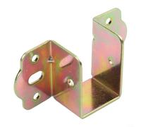 Support de rail de lit en forme de U, charnière de support pour cadre en bois, acier laminé à froid galvanisé résistant à la rouille (doré, 32 mm)