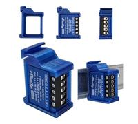 Support de rail DIN bleu compatible avec Shelly 1 Mini Gen3