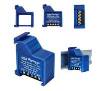 Support de rail DIN bleu compatible avec Shelly 1 Mini Gen3 - Ouverture en bas