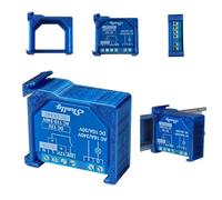 Support de rail DIN bleu compatible avec Shelly Plus Serie + GEN3 - Ouverture en bas