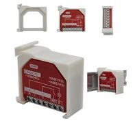 Support de rail DIN compatible avec Shelly 1PM GEN4 - Différentes couleurs - Ouverture en bas (blanc)