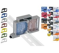 Support de rail DIN « Dual » pour 18 shellys : 1 Gen3, 1PM Gen3, 2PM Gen3, i4 Gen3, Plus 1, Plus 1PM, Plus 2PM, Plus i4, Plus 0-10 V, Wave 1PM, Wave 2PM, Wave Shutter, Wave i4 (gris)