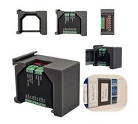 Support de rail DIN gris compatible avec Shelly Addon + Plus Serie + GEN3 avec protection de contact