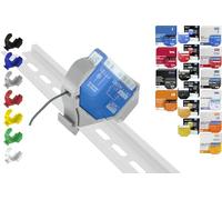Support de rail DIN « Mini » pour 18 shellys : 1 Gen3, 1PM Gen3, 2PM Gen3, i4 Gen3, Plus 1, Plus 1PM, Plus 2PM, Plus i4, Plus 0-10 V, Wave 1PM, Wave 2PM, Wave Shutter, Wave i4 (gris-prime)