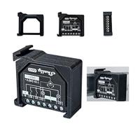 Support de rail DIN noir compatible avec Shelly Plus Serie + GEN3 - Ouverture en bas