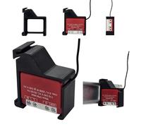 Support de rail DIN noir compatible avec Shelly Wave 1PM Mini - Ouverture en bas