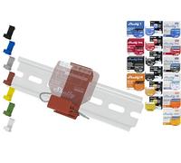 Support de rail DIN « plat » pour 18 shellys : 1 Gen3, 1PM Gen3, 2PM Gen3, i4 Gen3, Plus 1, Plus 1PM, Plus 2PM, Plus i4, Plus 0-10 V, Wave 1PM, Wave 2PM, Wave Shutter, Wave i4 (rouge prime)