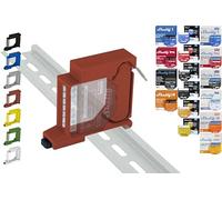 Support de rail DIN simple pour 18 shellys : 1 Gen3, 1PM Gen3, 2PM Gen3, i4 Gen3, Plus 1, Plus 1PM, Plus 2PM, Plus i4, Plus 0-10 V, Wave 1PM, Wave 2PM, Wave Shutter, Wave i4 (rouge)