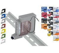 Support de rail DIN simple pour 18 shellys : 1 Gen3, 1PM Gen3, 2PM Gen3, i4 Gen3, Plus 1, Plus 1PM, Plus 2PM, Plus i4, Plus 0-10 V, Wave 1PM, Wave 2PM, Wave Shutter, Wave i4 (gris)