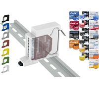 Support de rail DIN simple pour 18 shellys : 1 Gen3, 1PM Gen3, 2PM Gen3, i4 Gen3, Plus 1, Plus 1PM, Plus 2PM, Plus i4, Plus 0-10 V, Wave 1PM, Wave 2PM, Wave Shutter, Wave i4 (blanc)