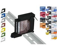 Support de rail DIN « Single » pour 18 Shellys : 1 Gen3, 1PM Gen3, 2PM Gen3, i4 Gen3, Plus 1, Plus 1PM, Plus 2PM, Plus i4, Plus 0-10V Dimmer, Wave 1, Wave 1PM, Wave 2PM, Wave Shutter, Wave i4 (Noir)