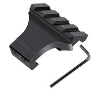 Support de rail Picatinny décalé à 45°, 3 4 5 emplacements, supports de rail Picatinny décalés à 45 degrés, adaptateur à profil bas en aluminium for optique de visée laser de lampe de poche (3 4 5 emp