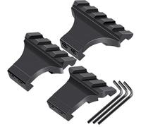 Support de rail Picatinny décalé à 45°, 3 4 5 emplacements, supports de rail Picatinny décalés à 45 degrés, adaptateur à profil bas en aluminium for optique de visée laser de lampe de poche (3 4 5 emp