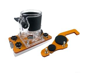 Support de rainurage 2 en 1 pour planches en bois et en plastique, conçu pour un ajustement précis avec 65 mm de diamètre et adapté pour chanfreiner le rainurage