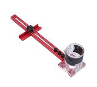 Support de Rainure de Fraisage de Routeur 4 en 1, Gabarit de Coupe Circulaire en Alliage D'aluminium pour le Travail du Bois, Gabarit de Matériel D'armoire Réglable Professionnel