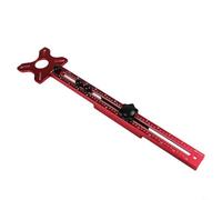 Support de rainure de fraisage pour le travail du bois, gabarit de cheville réglable 4 en 1 en alliage d'aluminium avec base amovible, compatible avec toupie de garniture (B)